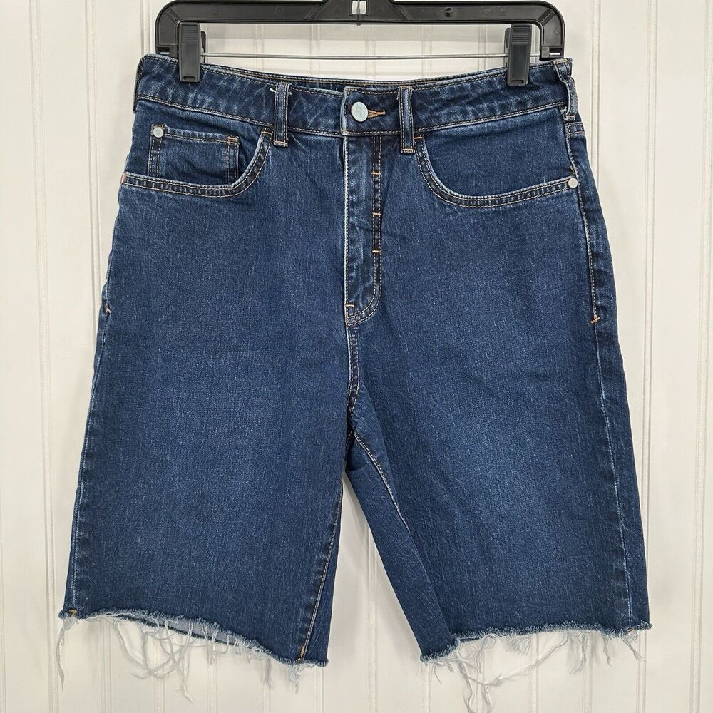 Pilcro Dark Blue Denim Cutoff Jean Shorts